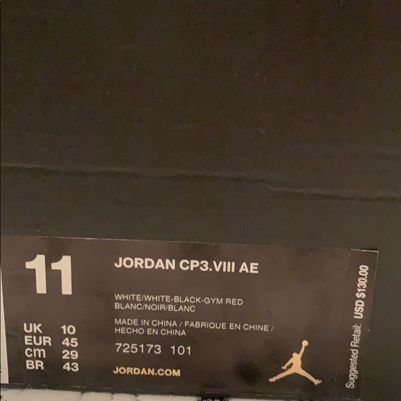 Nike Jordan CP3.VIII AE size 11
